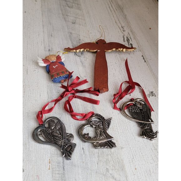 Angel love hope peace variety‎ ornament Xmas set cherub - Picture 6 of 6